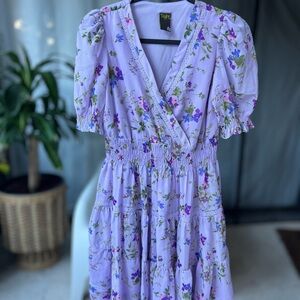 Taylor Lavender Floral Midi Dress